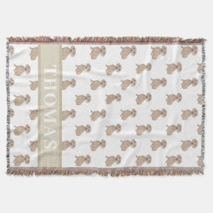 Personalisierter Dachshund (glatthaarig, rot) Decke