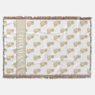 Personalisierter Dachshund (Langhaar, Creme-Fuchs) Decke