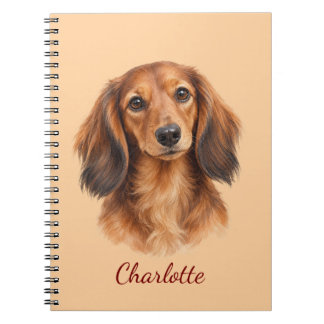 Personalisierter Dachshund mit individuellem Namen Notizblock