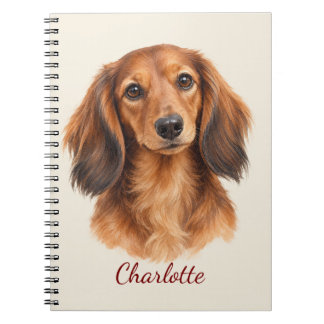 Personalisierter Dachshund mit individuellem Namen Notizblock