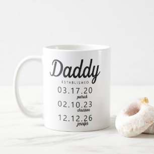 Personalisierter Daddy als Geburtsname des Kindes Kaffeetasse
