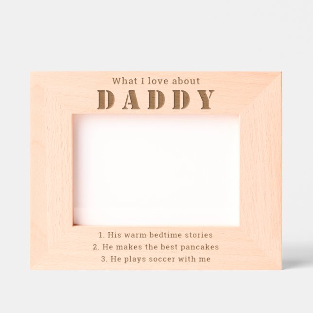 Personalisierter Daddy Daughter/Son-Foto-Rahmen Geätzte Rahmen (Vorderseite)
