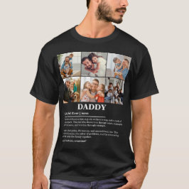 Personalisierter Daddy Definition 6 FotoCollage T-Shirt