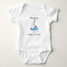 Personalisierter Daddy's First Mate Sailboat Baby