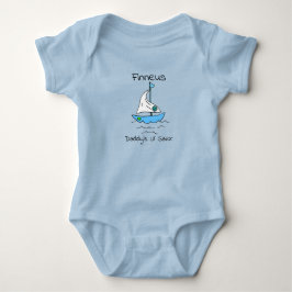 Personalisierter Daddy's Lil'Sailor Sailboat Baby Baby Strampler