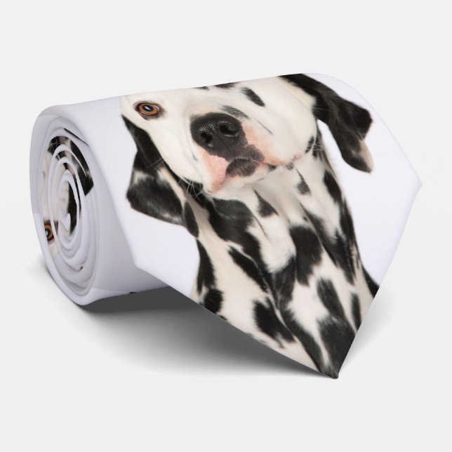 Personalisierter Dalmatiner Dog Foto Krawatte (Gerollt)