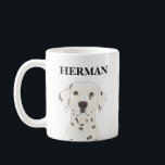 Personalisierter Dalmatiner Kaffeetasse<br><div class="desc">Ich bin in Liebe mit dieser wunderschön detaillierten Aquarellbilder eines dalmatinischen Hundes! Personalisieren Sie diese Tasse und Tumbler mit Ihrem Namen oder Monogramm und verändern Sie sogar die Handfarbe, um Ihre Dekoration zu ergänzen! Bestellen Sie die Erholung meiner Kollektion für die süßeste Hauswärmung, Brautparty, Lehrerin, Schwiegermutter, Ehemann, Freund, Geheimsanta oder...</div>