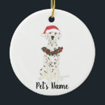 Personalisierter Dalmatiner Keramik Ornament<br><div class="desc">Machen Sie die schöne Liste in diesem Jahr mit einem personalisierten Ornament Ihrer Lieblings-dalmatinischen Elf! Für die süßesten Geschenke,  paaren Sie es mit einem passenden Kunstdruck oder einem anderen Artikel aus meiner Sammlung!</div>