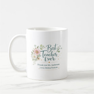 Personalisierter Dank an den besten Lehrer überhau Kaffeetasse