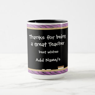 Personalisierter Dank des Lehrers Tasse