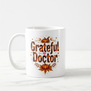 Personalisierter dankbarer Arzt Thanksgiving Kaffeetasse