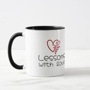 Personalisierter Dankeschön-Lehrer-Herzrahmen Tasse