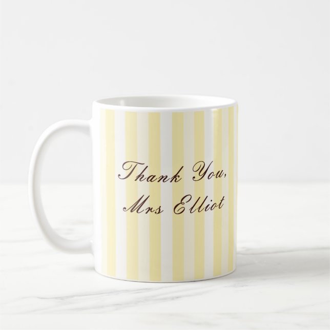 Personalisierter Dankeschön-Lehrer-Mug Kaffeetasse (Links)