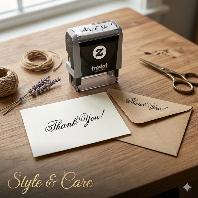 Personalisierter Dankeschön Selbstfärbestempel Permastempel (Personalized Thank You Self Inking Stamp)