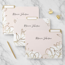 Personalisierter Dateiordner mit Blindfarben