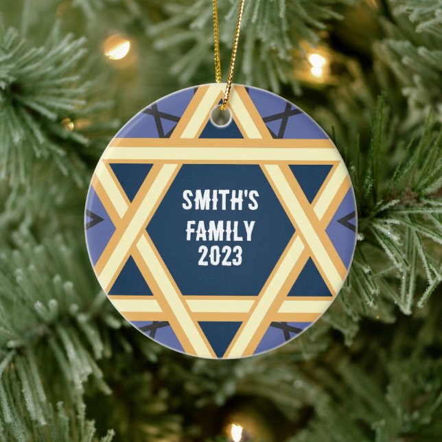 Personalisierter David Keramik Ornament (Baum)