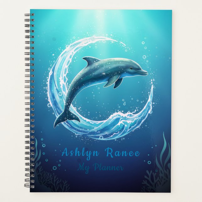 Personalisierter Delfin Planer (Vorderseite)