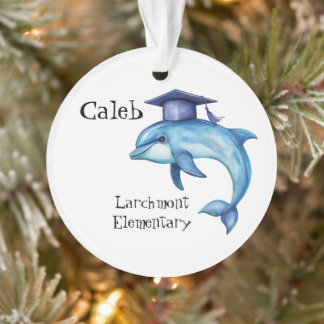 Personalisierter Delfin zum Kinderabschluss Ornament