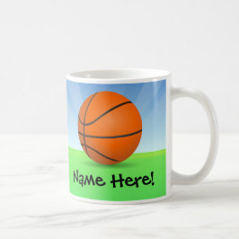 Personalisierter der Sport-Basketball-sonniger Tag Kaffeetasse