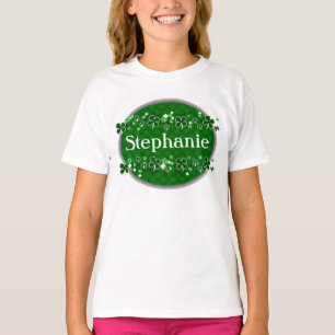 Personalisierter des St Patrick des Namensmädchen T-Shirt