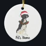 Personalisierter deutscher Kurzzeiger (schwarz) Keramik Ornament<br><div class="desc">Machen Sie die schöne Liste in diesem Jahr mit einem personalisierten Ornament Ihrer süßen Zeigerelf!</div>