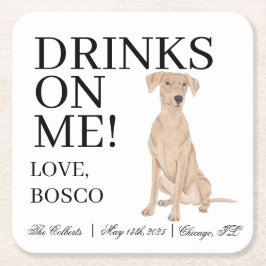 Personalisierter deutscher Pinscher Wedding Rechteckiger Pappuntersetzer