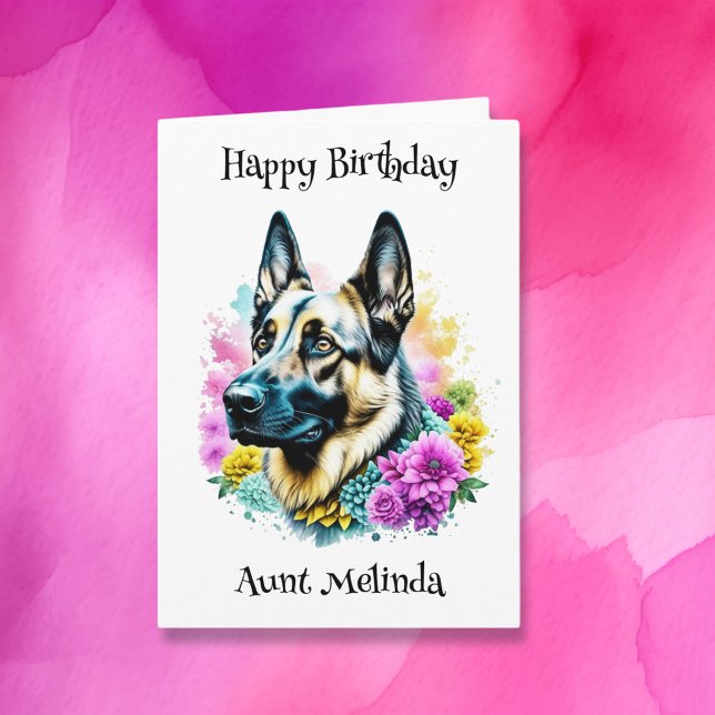 Personalisierter deutscher Schäferhund Geburtstag Karte (Von Creator hochgeladen)
