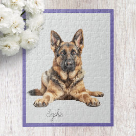 Personalisierter deutscher Schäferhund Jigsaw Puzz