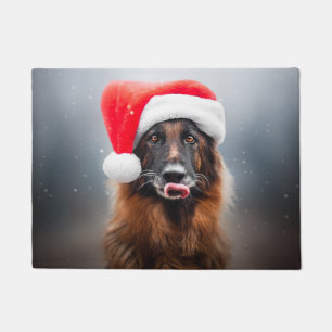 Personalisierter deutscher Schäferhund Santa Doorm Fußmatte