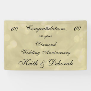 Personalisierter Diamant-Hochzeitstag Banner
