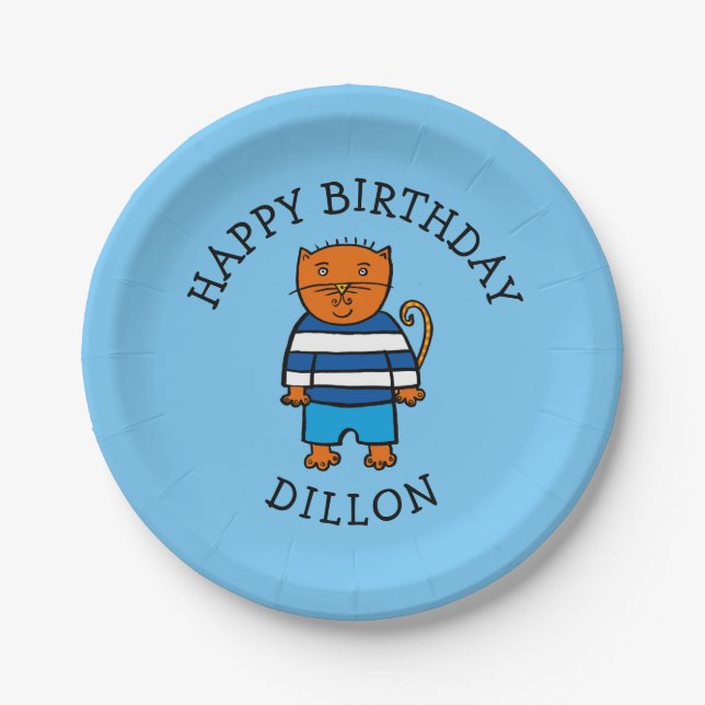 Personalisierter Dillon Pappteller (Vorderseite)