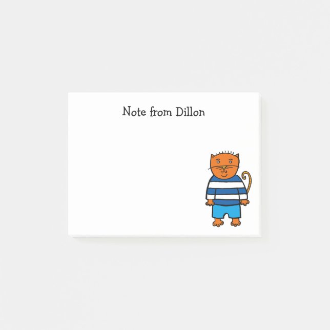 Personalisierter Dillon Post-it Klebezettel (Vorderseite)