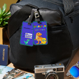 Personalisierter Dinosaurier Fracht-Tag Gepäckanhänger