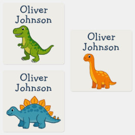 Personalisierter Dinosaurier Kinder Name Schule Etiketten