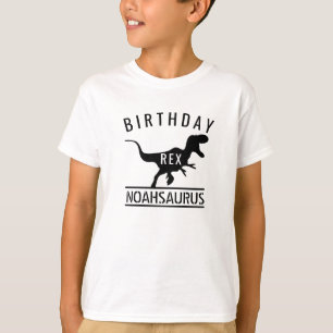 Personalisierter Dinosaurier-Kindergeburtstag T-Shirt