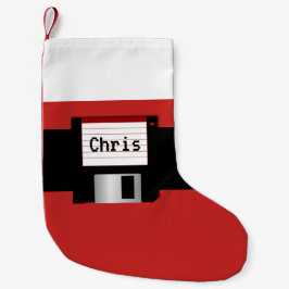 Personalisierter Diskette-Sankt-Gurt-Strumpf Kleiner Weihnachtsstrumpf