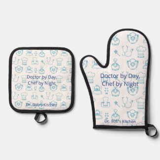 Personalisierter Doctor Koch Pot Holder - Kundensp Ofenhandschuh & Topflappen-Set