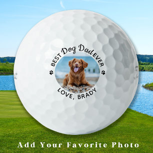 Personalisierter DOG VATER Modernes Foto für Haust Golfball