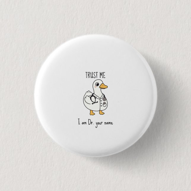 Personalisierter Doktorente Button (Vorderseite)