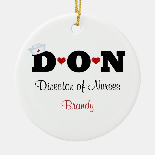 Personalisierter DON Nurse Ornament (Vorne)