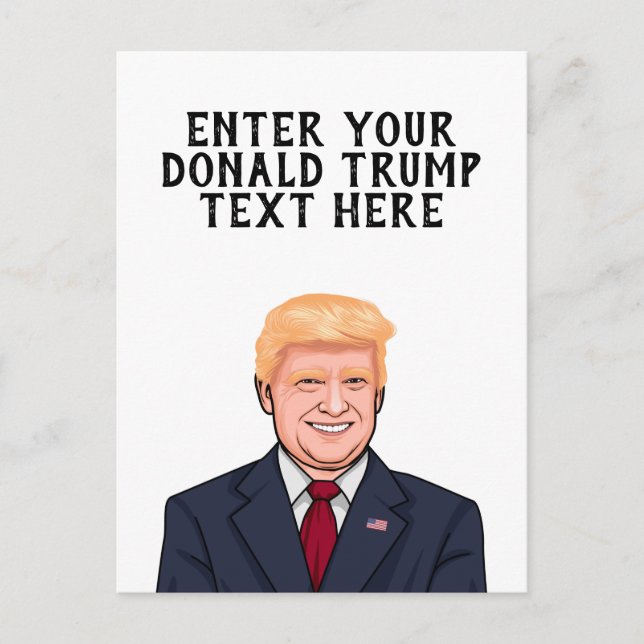 PERSONALISIERTER DONALD TRUMP POSTKARTE (Vorderseite)