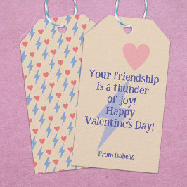 Personalisierter Donner Blitz und Herz Geschenkanhänger