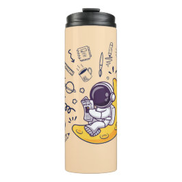 Personalisierter Doodle-Weltraum-Planeten-Back-to- Thermosbecher