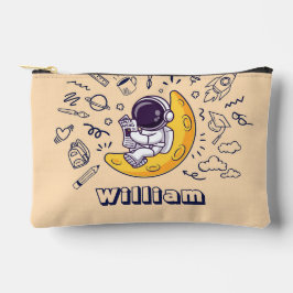 Personalisierter Doodle-Weltraum-Planeten-Rucksack Zubehörtasche