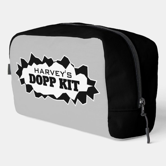 Personalisierter Dopp Kit Toilettenbeutel für Männ Waschbeutel (Rechte Ecke)