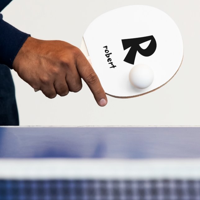 Personalisierter doppelseitiger Anfangsname des Mo Tischtennis Schläger (InSitu)