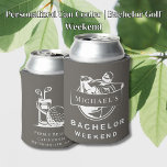 Personalisierter Dosenkühler | Bachelor Golf Weeke<br><div class="desc">Personalisierter Dosenkühler | Bachelor Golf Weekend Personalisiert Can Coolers sind die perfekte Erinnerung an Ihren besonderen Tag. Herzlich willkommen zu einer lustigen und unvergesslichen Junggesellen-Party! Fügen Sie diesem Design Ihre benutzerdefinierte Formulierung hinzu, indem Sie die "Diese Vorlage bearbeiten"-Felder auf der rechten Seite des Elements verwenden, oder klicken Sie auf die...</div>