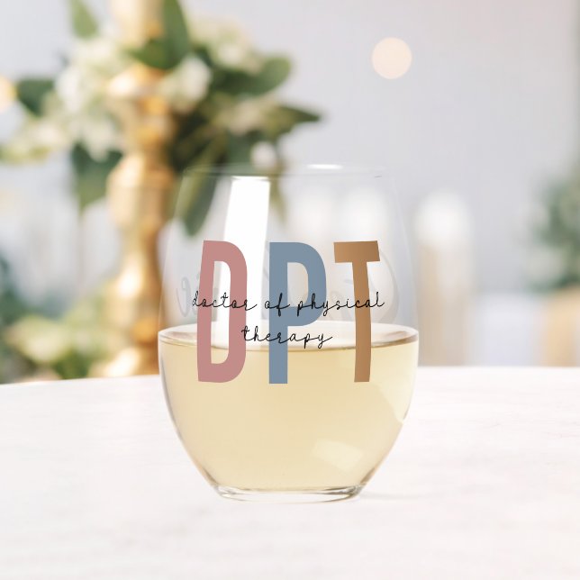 Personalisierter DPT Arzt für Physikalische Therap Weinglas Ohne Stiel (Insitu (Hochzeit))