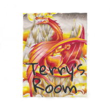 Personalisierter Drache und Vulkan