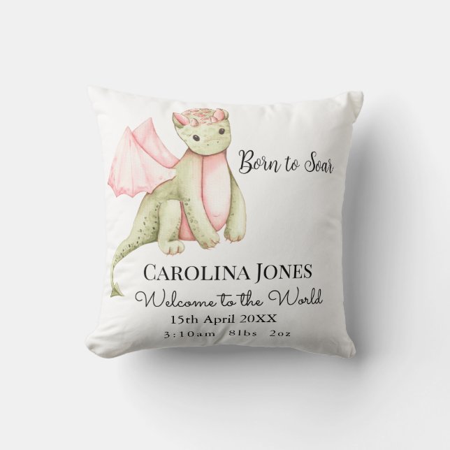 Personalisierter Dragon Baby Keepake Kissen (Vorderseite)